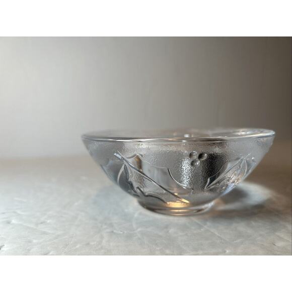 Orrefors Sweden Crystal Holly Days Christmas Votive Candle Holder Holiday - Picture 7 of 7